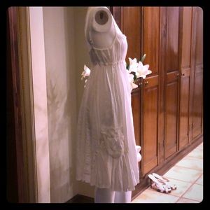 Juicy Couture Elegant White Dress 100% Linen